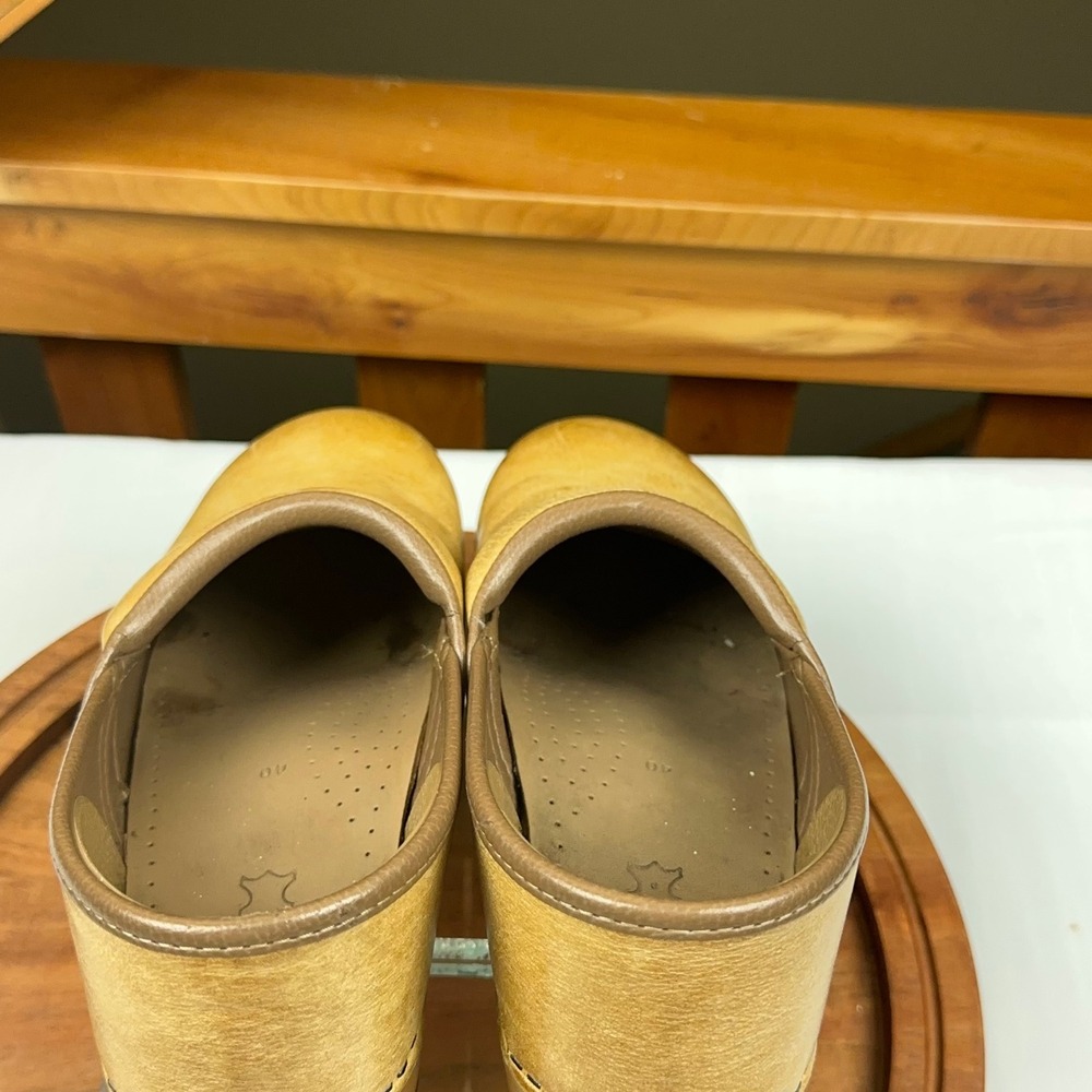 Dansko Professional Clogs Womens 40 Tan Leather Comfort Work Shoes - Picture 7 of 15